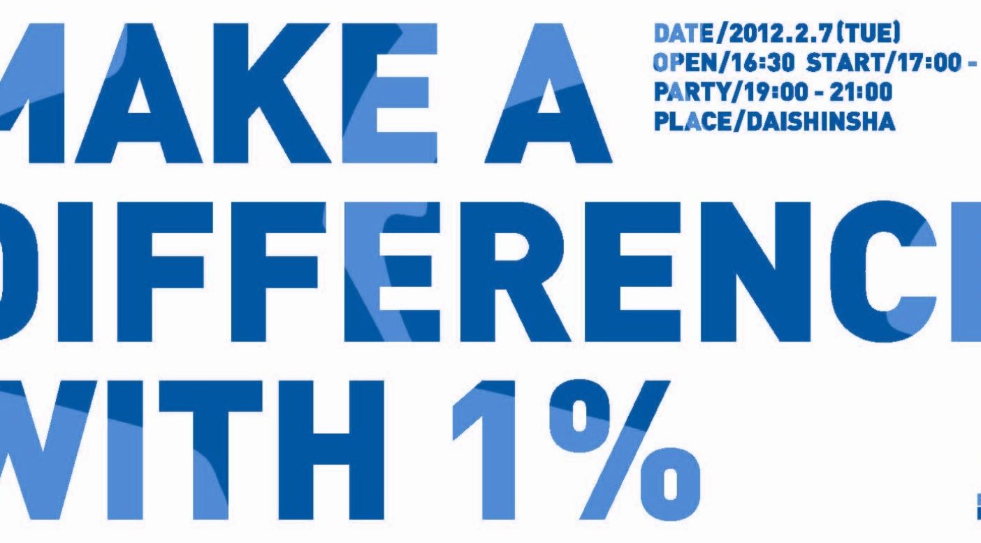 MAKE A DIFFERENCE WITH 1% ―あなたの1%が社会を変える―