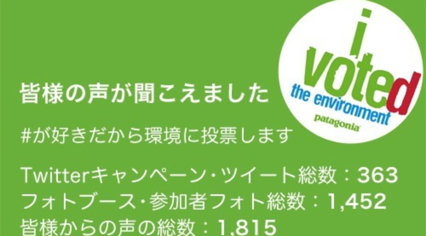 私たちは環境に投票しました