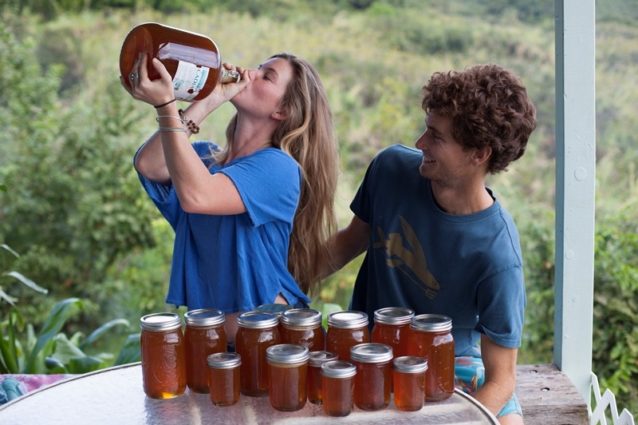 彼女は本当にハチミツをガブ飲みしているわけではないが、全部飲んでみたいほどにおいしい。ハチミツは砂糖に代わる甘味料であり、栄養面での利点があるばかりか薬理作用もある。Photo: Anna Riedel