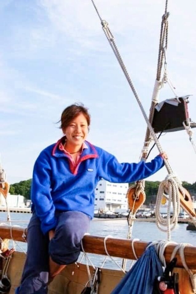 初めてホクレア号に乗船した当時の沙希さん 写真:内田 沙希